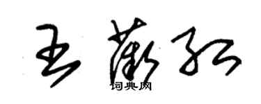 朱錫榮王薇紅草書個性簽名怎么寫