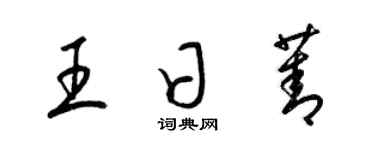 梁錦英王日菁草書個性簽名怎么寫