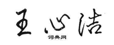 駱恆光王心潔行書個性簽名怎么寫