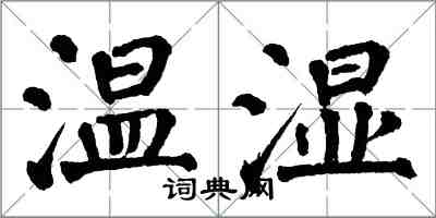 翁闓運溫濕楷書怎么寫