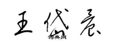 梁錦英王岱晨草書個性簽名怎么寫