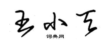 朱錫榮王小天草書個性簽名怎么寫