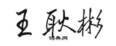 駱恆光王耿彬行書個性簽名怎么寫