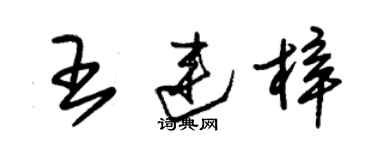 朱錫榮王連梓草書個性簽名怎么寫