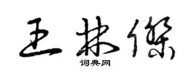 曾慶福王林傑草書個性簽名怎么寫