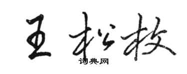 駱恆光王松枚行書個性簽名怎么寫