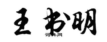 胡問遂王書明行書個性簽名怎么寫