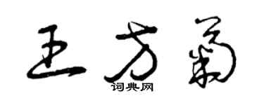 曾慶福王方菊草書個性簽名怎么寫