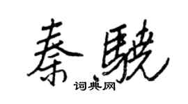 王正良秦驍行書個性簽名怎么寫