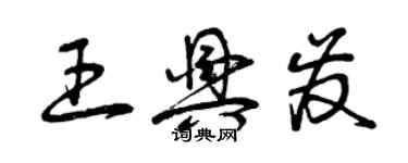 曾慶福王興發草書個性簽名怎么寫