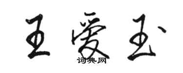 駱恆光王愛玉行書個性簽名怎么寫