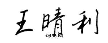 王正良王晴利行書個性簽名怎么寫