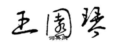 曾慶福王園琴草書個性簽名怎么寫