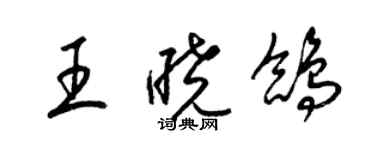 梁錦英王曉鴿草書個性簽名怎么寫