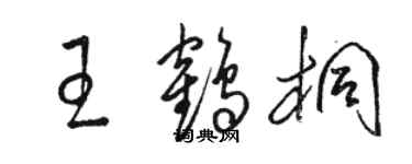 駱恆光王鶴桐草書個性簽名怎么寫