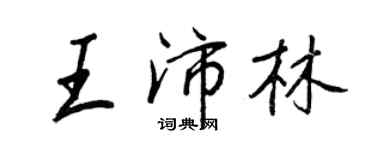 王正良王沛林行書個性簽名怎么寫