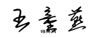 朱錫榮王童燕草書個性簽名怎么寫