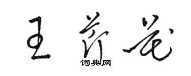 駱恆光王芹花草書個性簽名怎么寫