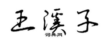 曾慶福王溪子草書個性簽名怎么寫