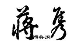 胡問遂蔣雋行書個性簽名怎么寫