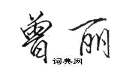 駱恆光曾麗行書個性簽名怎么寫