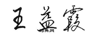 駱恆光王益霞行書個性簽名怎么寫
