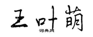 曾慶福王葉萌行書個性簽名怎么寫