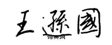 王正良王遜國行書個性簽名怎么寫