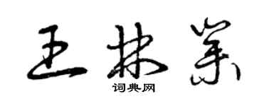 曾慶福王林業草書個性簽名怎么寫