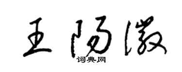 梁錦英王陽徽草書個性簽名怎么寫