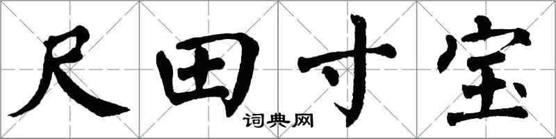 翁闓運尺田寸寶楷書怎么寫