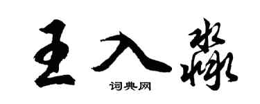 胡問遂王入淼行書個性簽名怎么寫