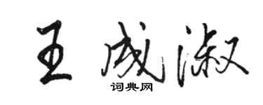 駱恆光王成淑行書個性簽名怎么寫