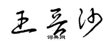 曾慶福王晉沙草書個性簽名怎么寫