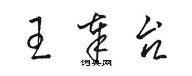 駱恆光王奉台草書個性簽名怎么寫