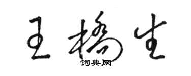 駱恆光王橋生草書個性簽名怎么寫