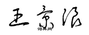 曾慶福王景浪草書個性簽名怎么寫