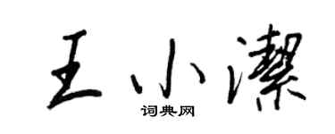 王正良王小潔行書個性簽名怎么寫
