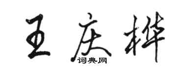 駱恆光王慶樺行書個性簽名怎么寫