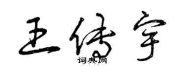 曾慶福王傳宇草書個性簽名怎么寫