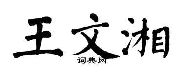 翁闓運王文湘楷書個性簽名怎么寫