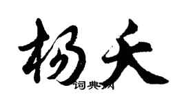 胡問遂楊夭行書個性簽名怎么寫
