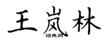 丁謙王嵐林楷書個性簽名怎么寫