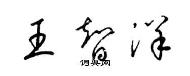 梁錦英王智洋草書個性簽名怎么寫