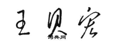 駱恆光王貝宏草書個性簽名怎么寫