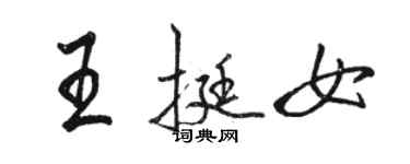 駱恆光王挺女行書個性簽名怎么寫