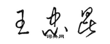 駱恆光王忠昆草書個性簽名怎么寫