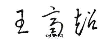 駱恆光王齊超草書個性簽名怎么寫