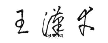 駱恆光王漢幸草書個性簽名怎么寫