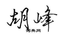 駱恆光胡峰行書個性簽名怎么寫